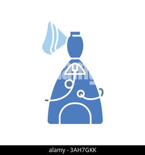 smart inhalers for asthmatics color flat icon for digital and print projects.  Minimal clean icons for apps and websites. Modern simple icons for UI U Stock Vector