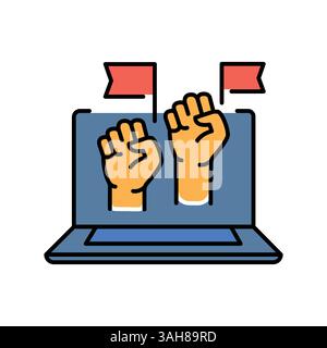 platforms for the sharing economy color flat icon for digital and print projects.  Minimal clean icons for apps and websites. Modern simple icons for Stock Vector