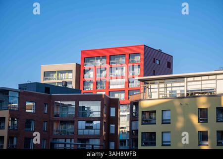 Contemporary architecture of Konepaja district in Helsinki, Finland Stock Photo