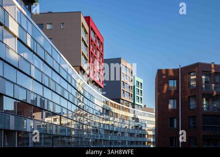 Contemporary architecture of Konepaja district in Helsinki, Finland Stock Photo