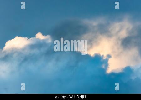 Storm clouds rolling in off the Pacific Ocean over the Olympic Peninsula, Washington State. USA Stock Photo