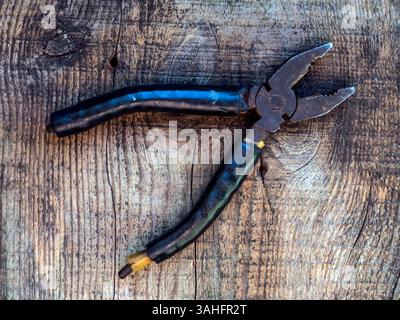 May 6, 2015 - old pliers on old wooden background (Credit Image: © Igor Golovniov/ZUMA Wire/ZUMAPRESS.com) Stock Photo