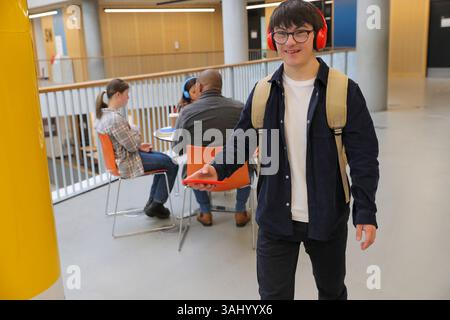 Students with disabilities at university Stock Photo