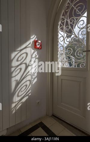 door and window grill, Gustav Klimt villa, Hietzing, Vienna, Austria Stock Photo