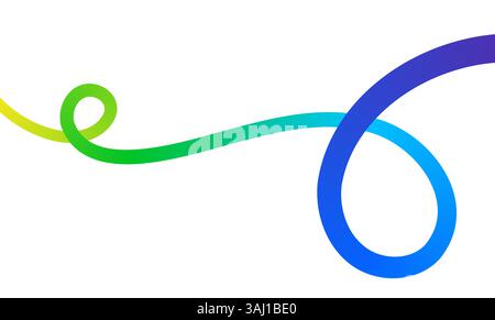Fluid abstract line. Colorful gradient wave shape for abstract background. Stock Vector