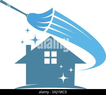 Cleaning service logo design template Stock Vector