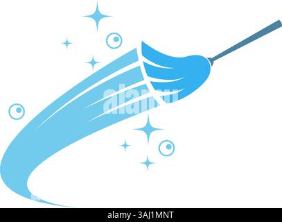 Cleaning service logo design template Stock Vector