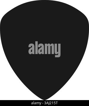 Guitar pick shape icon. Plectrum sign. Tringle plastic guitar pick symbol. Music mediator icon. Design element. Vector illustration isolated on white Stock Vector