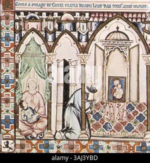 This scene from 'Cantigas de Santa Maria' by King Alfonso X illustrates ...