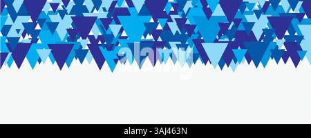 abstract blue color triangles pattern background Stock Vector