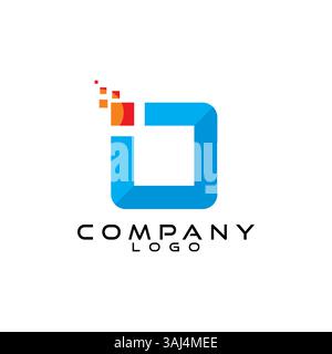 IO, OI letter tech, ict, it logo design vector Stock Vector