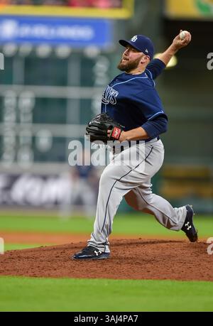 Houston Astros pitcher Hunter Brown delivers during the first inning of ...