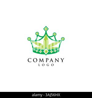 cannabis leaf with crown logo vector Stock Vector