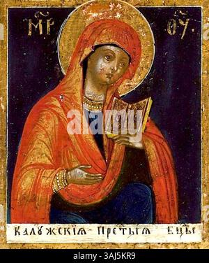 The Kaluga Mother of God icon, a miraculous image, is depicted in this ...