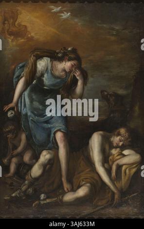 Venus and Adonis, an oil painting created by Michael Cross between 1625 ...