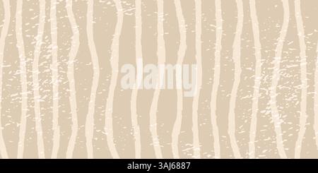 Abstract beige vertical stripes grunge pattern. Modern and minimalist background. For background, textile, and wallpaper. Stock Vector