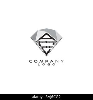 AE letter with diamond logo vector Stock Vector