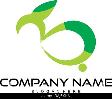 rabbit logo design vector Stock Vector
