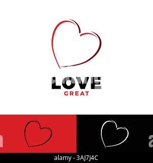 love icon logo design template Stock Vector