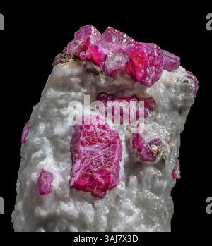 Corundum var. Ruby, Vietnam Stock Photo