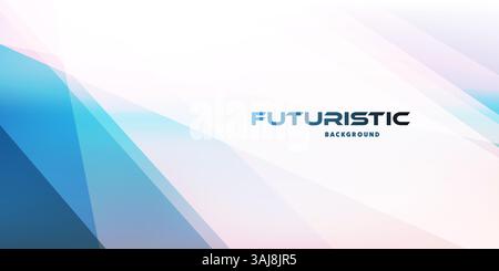 A futuristic background with abstract geometric shapes in blue and white. Clean lines and a dynamic layout create a sleek, modern design, perfect for Stock Vector