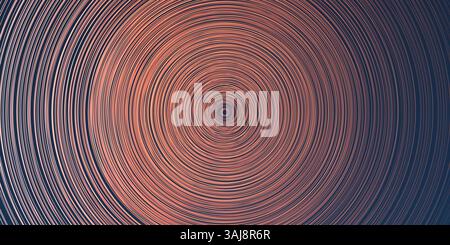 Dark Blue Background with Layers of Large Concentric Circles in Brown and Purple Creating a Dynamic Geometric Overapping Pattern - Creative Vector Des Stock Vector