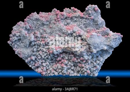 Rhodochrosite with Quartz, Grizzly Bear Mine, Ouray County, Colorado Stock Photo