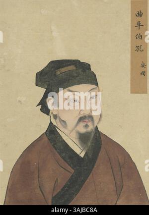 This artwork, attributed to the Yuan dynasty (1271-1368), shows the ...