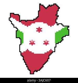 Pixelated world map icons in 8-bit style, featuring over 190 countries. Perfect for digital art, educational projects, and themed designs. Stock Vector