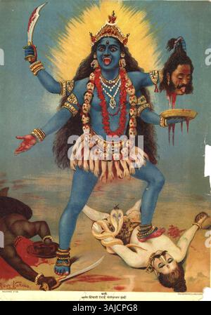 Kali Raja Ravi Kali by Raja Ravi Varma Stock Photo - Alamy