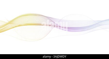 Flowing Digital Waves Forming White Abstract Motion Stock Photo