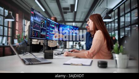 Analyzing Business Data To Improve Performance With Diverse Team Stock Photo