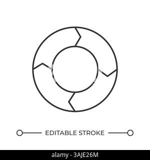 Circular sequence diagram line icon Stock Vector