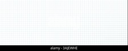 Blank Grid Paper Background With Blue Lines In Horizontal Orientation For Math, Notes, Sketches, Or School Projects. Clean Empty Graph Sheet Template Stock Vector