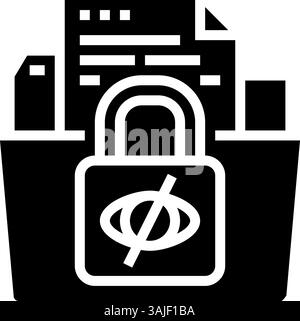 data privacy lock ethical ai line icon vector illustration Stock Vector ...