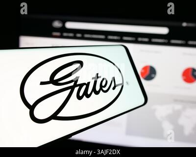 In this photo illustration, a Gates Corporation (Gates Industrial