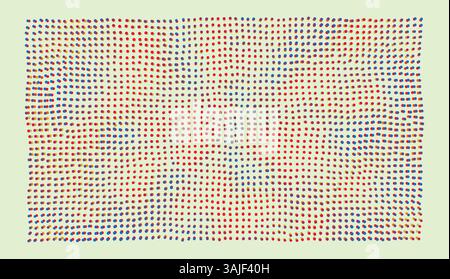 Abstract background with many dots. 3d network design with particles. Vector illustration. Cover design template. Can be used for advertising, marketi Stock Vector