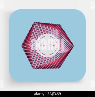 Crystal consisting of small particles. Object with dots. Molecular grid. 3d vector illustration. Futuristic connection structure for education and sci Stock Vector