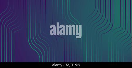 Abstract gradient background with curved iine patterns. Elegant blue and green design for modern concepts. Stock Vector