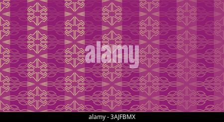 Elegant seamless pattern with a geometric, Art Deco inspired design in shades of pink and gold. Sophisticated vector  for backgrounds. Stock Vector