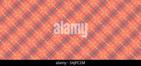 Plaid pattern. Multicolored vector plaid pattern for wallpapers and backgrounds. Diagonal flat design. Stock Vector