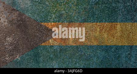 Bahamas flag on rustic old wood surface background Stock Photo - Alamy