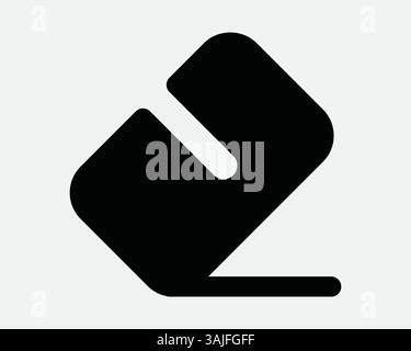Erase Icon Eraser Delete Remove Editor Line Sign Symbol Outline Draw Remover Deletion Discard Rubber Shape Graphic Black White Solid Artwork Stock Vector