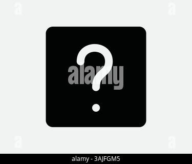 Help Square Icon Question Mark Solid Black Box Queries FAQ Support Center Customer Service Front Information Info Desk Graphic Illustration Vector Stock Vector