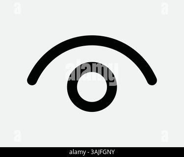 Eye Icon Vision Outline Black Shape Look Watch Observe Sight Eyeball Lens Eyesight Vector Graphic Illustration Image Irise Observation Search Stare Stock Vector