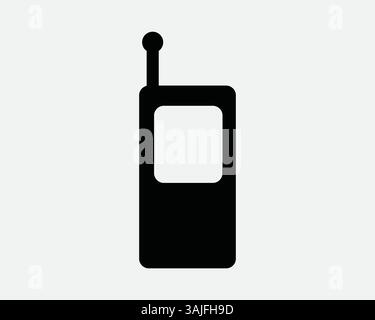 Radio Communication Icon Walkie Talkie Message Communicate Portable Device Transmitter Security Army Military Wireless Phone Handset Vector Graphic Ar Stock Vector