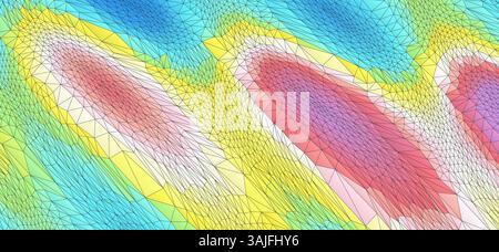 Mosaic with with dynamic effect. Abstact creased texture. Creative background with polygonal pattern. 3D vector illustration for brochure, poster, pre Stock Vector