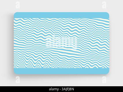 Wavy pattern with optical illusion. Black and white design. Abstract striped background. 3d vector illustration. Stock Vector