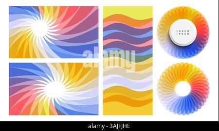 Transparent ring. Circle shape.Abstract wavy background with dynamic effect. Rotation and swirling movement. Modern screen design for mobile app and w Stock Vector