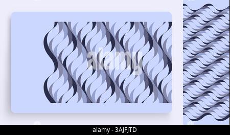 Abstract dynamic template with wavy curved ribbons. Modern cover design. 3d vector illustration. Stock Vector